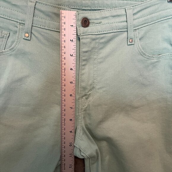 Levis Women Classic Preppy Turquoise Mid Rise Stretch Ankle Skinny Denim Jean 12 - Picture 7 of 10